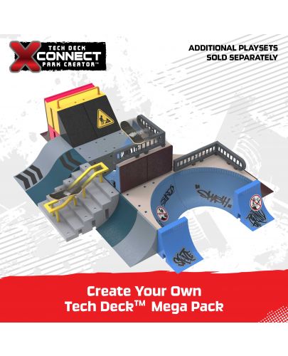 Комплект скейтборди за пръсти Tech Deck - Bowl Builder  2.00, X-Connect - 7